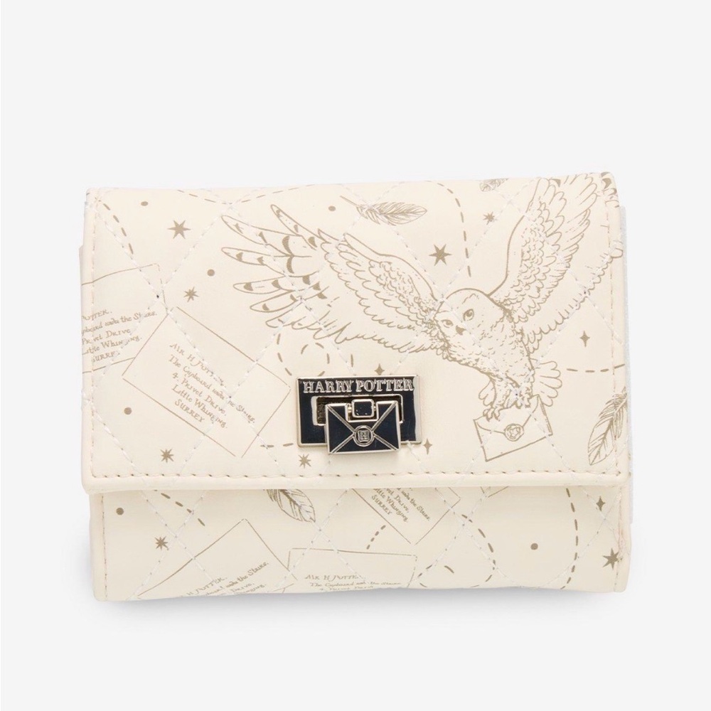 Harry Potter Tonal Icons Quilted Wallet NWT